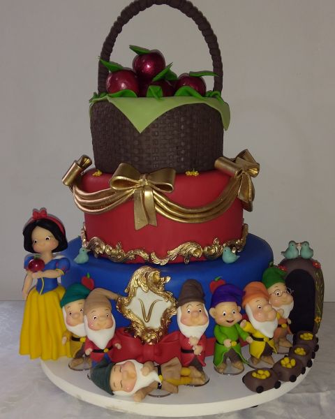 Bolo cenografico Branca de neve